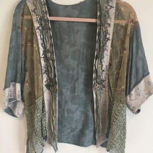 Multi Pattern Short Sleeve Jacket